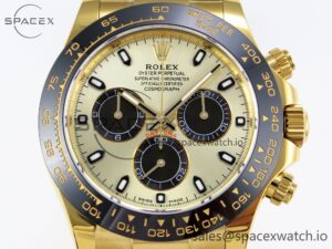 Rolex Daytona 116518 APSF 1:1 Best Edition YG/Black Dial on Oysterflex Rubber Strap SH4130 - Image 2