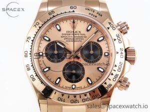 Rolex Daytona 116505 RG OMF Best Edition RG/Black Dial on RG Bracelet A7750 (Slim Movement) - Image 2