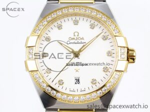Omega Constellation 39mm SS/YG Diamonds Bezel ASWF 1:1 Best Edition White Diamonds Dial on SS/YG Bracelet A8800 - Image 2