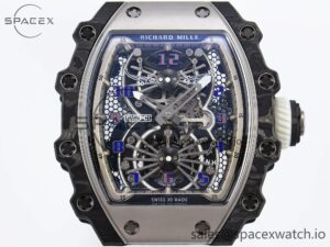 Richard Mille RM21-01 SS Tourbillon RMF Best Edition Skeleton Dial on White Rubber Strap - Image 2