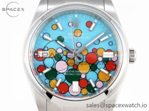 Rolex Oyster Perpetual 124300 41mm EWF 1:1 Best Edition 904L Steel Celebration Dial A3230 - Image 2