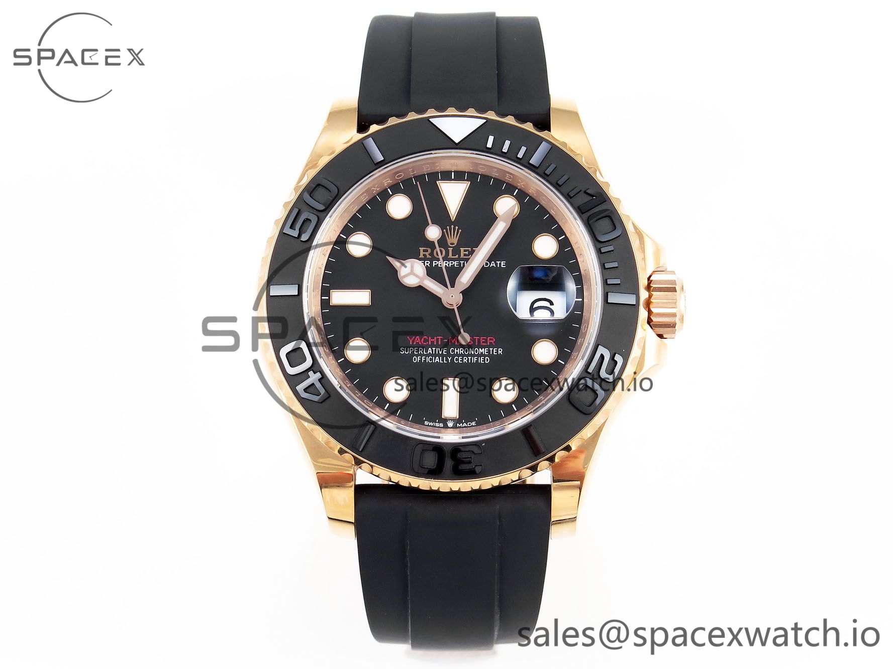 IMG_0002 Rolex Yacht-Master 126655 C+SF Best Edition Black Ceramic Bezel on Oysterflex Strap VR3235 - Image 1