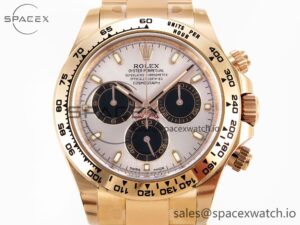Rolex Daytona 116505 Clean 1:1 Best Edition Silver Dial RG Markers on RG Bracelet SA4130 V2 - Image 2