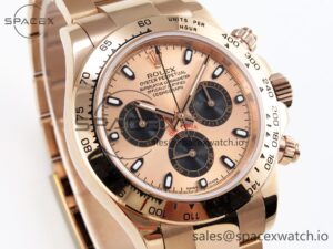 Rolex Daytona 116505 RG OMF Best Edition RG/Black Dial on RG Bracelet A7750 (Slim Movement) - Image 3