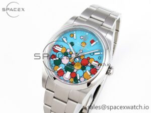 Rolex Oyster Perpetual 124300 41mm EWF 1:1 Best Edition 904L Steel Celebration Dial A3230 - Image 4