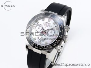 Rolex Daytona 116519 SS OMF Best Edition White MOP Diamonds Dial on Oysterflex Strap A7750 (Slim Movement) - Image 4