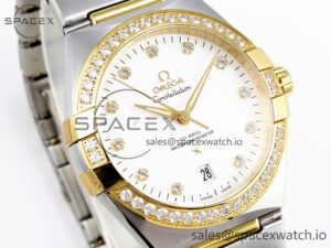 Omega Constellation 39mm SS/YG Diamonds Bezel ASWF 1:1 Best Edition White Diamonds Dial on SS/YG Bracelet A8800 - Image 3