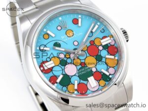 Rolex Oyster Perpetual 124300 41mm EWF 1:1 Best Edition 904L Steel Celebration Dial A3230 - Image 3