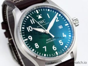 Iwc Pilot Mark XX IW328205 ZF 1:1 Best Edition Green Dial on Brown Leather Strap A32111 - Image 3