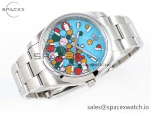 Rolex Oyster Perpetual 124300 41mm EWF 1:1 Best Edition 904L Steel Celebration Dial A3230 - Image 6