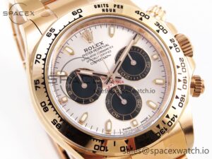 Rolex Daytona 116505 Clean 1:1 Best Edition Silver Dial RG Markers on RG Bracelet SA4130 V2 - Image 3