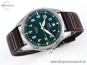 Iwc Pilot Mark XX IW328205 ZF 1:1 Best Edition Green Dial on Brown Leather Strap A32111 - Image 6