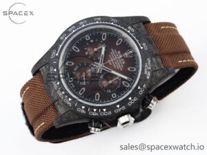 Rolex Daytona DIW Carbon/SS Case and Bezel DIWF Edition Brown Dial on Brown Nylon Strap A7750 - Image 6