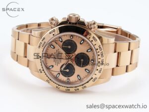 Rolex Daytona 116505 RG OMF Best Edition RG/Black Dial on RG Bracelet A7750 (Slim Movement) - Image 5