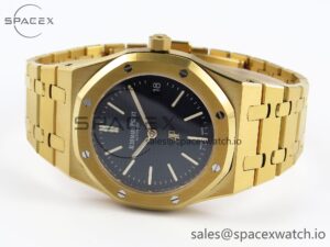 Audermars Piguet Royal Oak 39mm 15202 YG IPF 1:1 Best Edition Blue Textured Dial on YG Bracelet A2121 - Image 5
