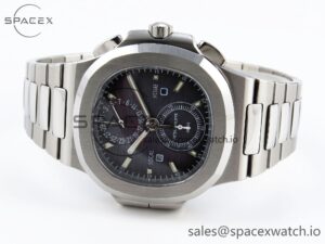 Patek Philippe Nautilus 5990 SS SPPF 1:1 Best Edition Blue Dial on SS Bracelet A28-520 Clone - Image 5
