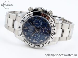 Rolex Daytona 116509 Clean 1:1 Best Edition 904L Stainless Steel Case Blue Chalcedony Dial Oysterflex Stainless Steel Strap A4130 - Image 5