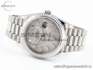 Rolex Day Date 40 BPF Best Edition Meteorite Diamonds Dial on SS Bracelet A2836 - Image 5