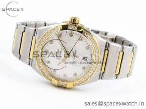 Omega Constellation 39mm SS/YG Diamonds Bezel ASWF 1:1 Best Edition White Diamonds Dial on SS/YG Bracelet A8800 - Image 5