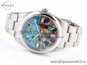 Rolex Oyster Perpetual 124300 41mm EWF 1:1 Best Edition 904L Steel Celebration Dial A3230 - Image 5