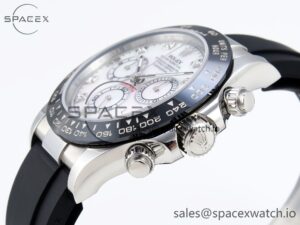 Rolex Daytona 116519 SS OMF Best Edition White MOP Diamonds Dial on Oysterflex Strap A7750 (Slim Movement) - Image 7