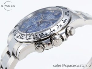 Rolex Daytona 116509 Clean 1:1 Best Edition 904L Stainless Steel Case Blue Chalcedony Dial Oysterflex Stainless Steel Strap A4130 - Image 7