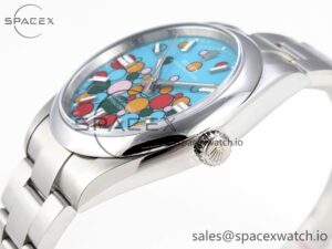 Rolex Oyster Perpetual 124300 41mm EWF 1:1 Best Edition 904L Steel Celebration Dial A3230 - Image 7