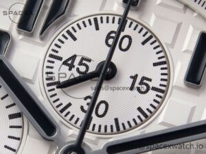 AUDEMARS PIGUET ROYAL OAK OFFSHORE 42MM SAFARI SS APF 1:1 BEST EDITION WHITE DIAL ON BROWN LEATHER STRAP A7750 - Image 9