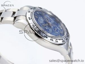 Rolex Daytona 116509 Clean 1:1 Best Edition 904L Stainless Steel Case Blue Chalcedony Dial Oysterflex Stainless Steel Strap A4130 - Image 8