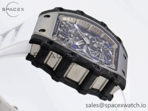 Richard Mille RM21-01 SS Tourbillon RMF Best Edition Skeleton Dial on White Rubber Strap - Image 8