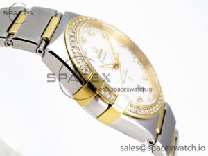 Omega Constellation 39mm SS/YG Diamonds Bezel ASWF 1:1 Best Edition White Diamonds Dial on SS/YG Bracelet A8800 - Image 8