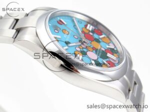 Rolex Oyster Perpetual 124300 41mm EWF 1:1 Best Edition 904L Steel Celebration Dial A3230 - Image 8