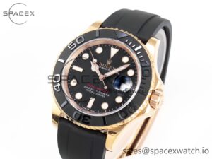 Rolex Yacht-Master 126655 C+SF Best Edition Black Ceramic Bezel on Oysterflex Strap VR3235 - Image 4