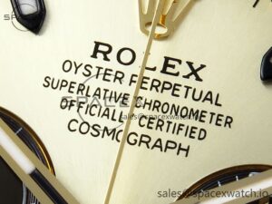 Rolex Daytona 116518 APSF 1:1 Best Edition YG/Black Dial on Oysterflex Rubber Strap SH4130 - Image 9