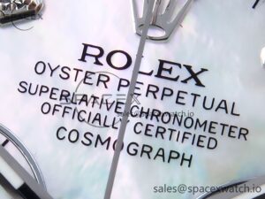 Rolex Daytona 116519 SS OMF Best Edition White MOP Diamonds Dial on Oysterflex Strap A7750 (Slim Movement) - Image 9