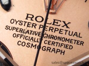 Rolex Daytona 116505 RG OMF Best Edition RG/Black Dial on RG Bracelet A7750 (Slim Movement) - Image 9