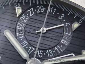 Patek Philippe Nautilus 5990 SS SPPF 1:1 Best Edition Blue Dial on SS Bracelet A28-520 Clone - Image 9