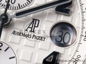 AUDEMARS PIGUET ROYAL OAK OFFSHORE 42MM SAFARI SS APF 1:1 BEST EDITION WHITE DIAL ON BROWN LEATHER STRAP A7750 - Image 10