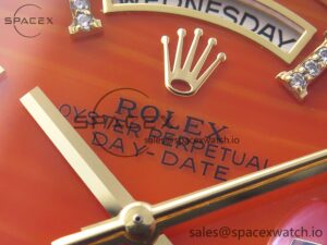 Rolex DayDate 36mm YG/YG Pres Dia Orange Gradient Dial RAF A2834 - Image 9