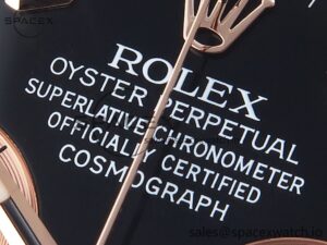 Rolex Daytona 116505 Clean 1:1 Best Edition Black Diamonds Dial on RG Bracelet SA4130 V2 - Image 9
