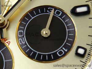 Rolex Daytona 116518 APSF 1:1 Best Edition YG/Black Dial on Oysterflex Rubber Strap SH4130 - Image 10