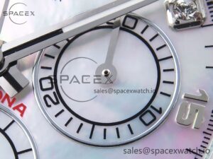 Rolex Daytona 116519 SS OMF Best Edition White MOP Diamonds Dial on Oysterflex Strap A7750 (Slim Movement) - Image 10