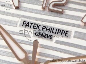 Patek Philippe NAUTILUS 7118 LADIES RG PPF 1:1 BEST EDITION WHITE DIAL ON RG BRACELET 324CS - Image 9