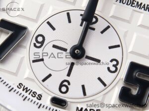 AUDEMARS PIGUET ROYAL OAK OFFSHORE 42MM SAFARI SS APF 1:1 BEST EDITION WHITE DIAL ON BROWN LEATHER STRAP A7750 - Image 11