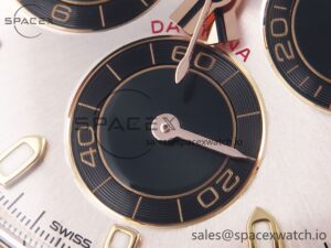Rolex Daytona 116505 Clean 1:1 Best Edition Silver Dial RG Markers on RG Bracelet SA4130 V2 - Image 11