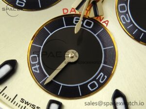 Rolex Daytona 116518 APSF 1:1 Best Edition YG/Black Dial on Oysterflex Rubber Strap SH4130 - Image 11