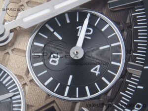 Audermars Piguet Royal Oak Offshore 44mm SS Black Ceramic Bezel APF 1:1 Best Edition Brown Dial on Brown Rubber Strap A4401 - Image 10