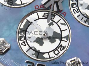 Rolex Daytona 116509 SS OMF Best Edition Blue MOP Dial on SS Bracelet A7750 (Slim Movement) - Image 11