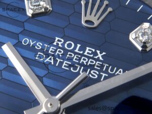 Rolex DateJust 36 126234 Clean 1:1 Best Edition 904L Steel Blue Textured Diamonds Dial on Jubilee Bracelet VR3235 - Image 9
