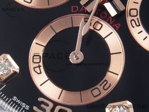 Rolex Daytona 116505 Clean 1:1 Best Edition Black Diamonds Dial on RG Bracelet SA4130 V2 - Image 11